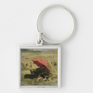 Der rote Sonnenschutz, c.1860 Schlüsselanhänger