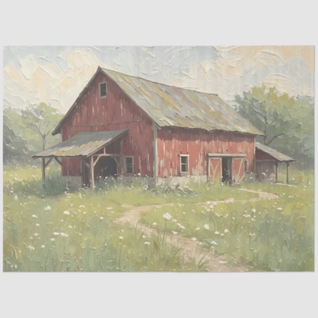 Der rote Stall, die Classic Americana Seidenpapier (Vorderseite)