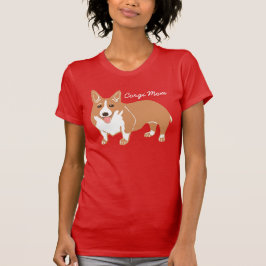Der rote T - Shirt der Corgi-Mama-Frauen