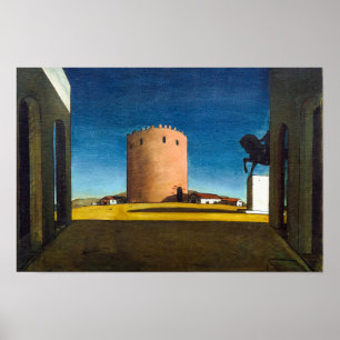 Der Rote Turm Giorgio de Chirico Poster