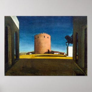 Der Rote Turm   Giorgio de Chirico    Poster