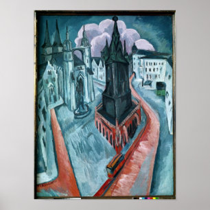 Der rote Turm in Halle, 1915 Poster