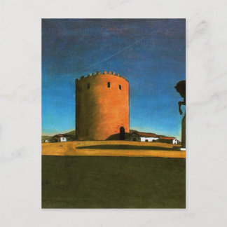 Der rote Turm von Giorgio de Chirico 1913 Postkarte