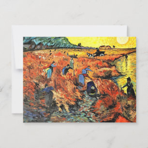 Der rote Weinberg Vincent van Gogh Kunstwerk Postkarte