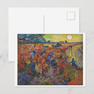 Der rote Weinberg Vincent van Gogh Postkarte