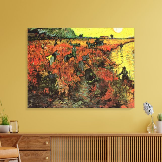 Der Rote Weinberg von Vincent van Gogh Leinwanddruck (Insitu (Wohnzimmer))