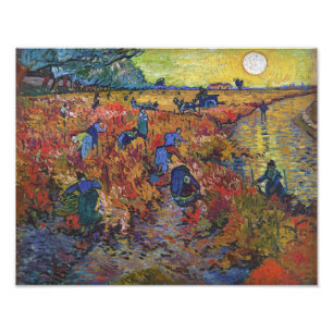 Der Rote Weingarten Vincent van Gogh Fotodruck