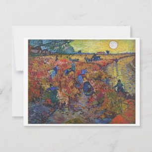 Der Rote Weingarten   Vincent van Gogh   Postkarte