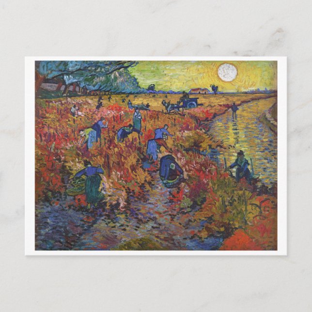 Der Rote Weingarten | Vincent van Gogh | Postkarte (Vorderseite)