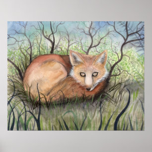 Der Rotfuchs-Druck Poster