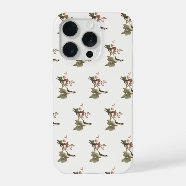 Der rothaarige oder rubingebeutelte Hummingvogel iPhone 15 Pro Hülle (Rückseite)