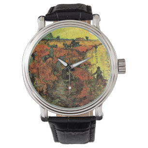 Der Rotweinberg von Vincent van Gogh Armbanduhr