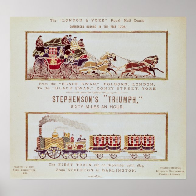 Der Royal Mail Coach "London und York" Poster (Vorne)