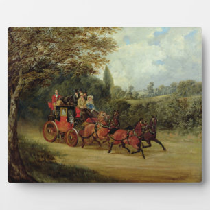 Der Royal Mail Coach mit Passagieren (Öl auf Canva Fotoplatte