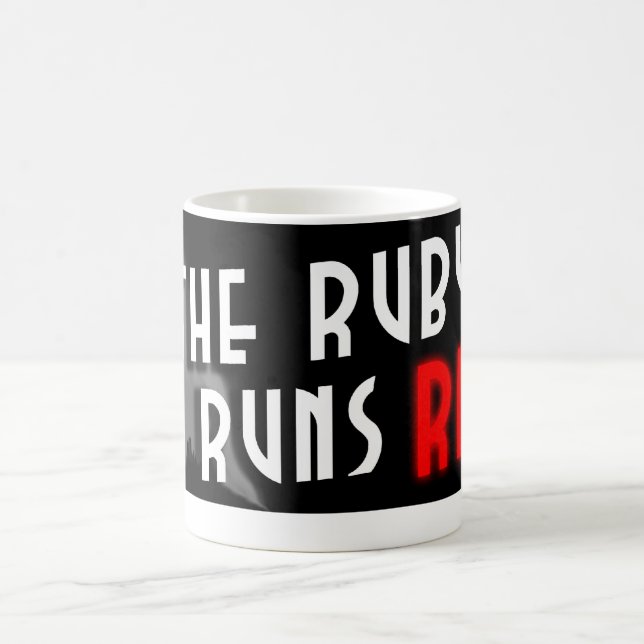 Der Rubin lässt rote Logo-Tasse laufen Kaffeetasse (Mittel)