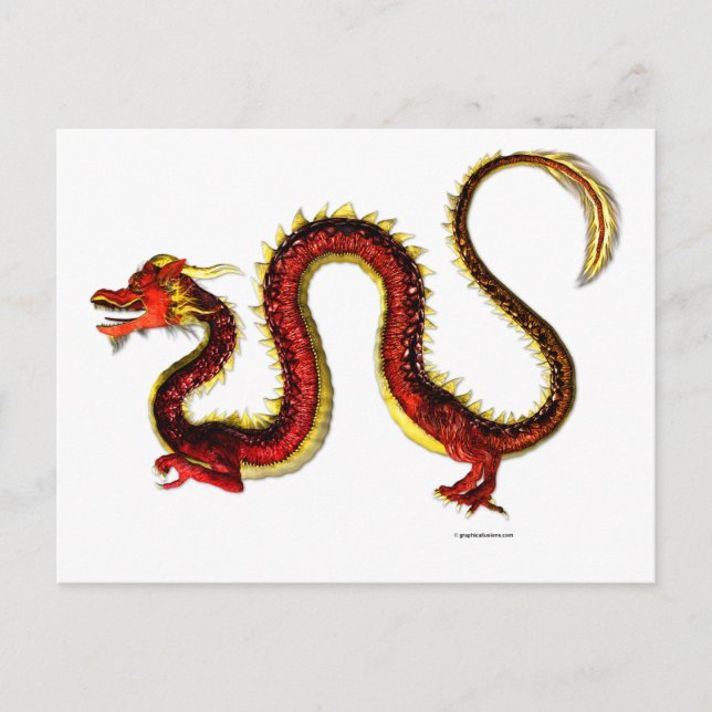 Der Ruby-Drache Postkarte (Vorderseite)