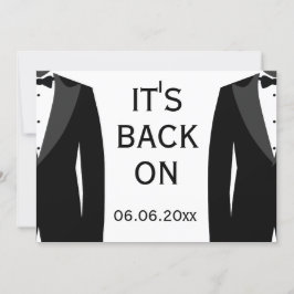 Der Rücken auf Schwarz-Weiß-Homosexuell-Hochzeit Save The Date