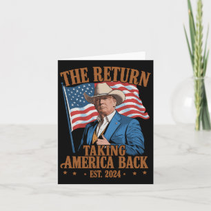 Der Rückkehrcowboy Funny Trump 2024, der Amerika h Karte