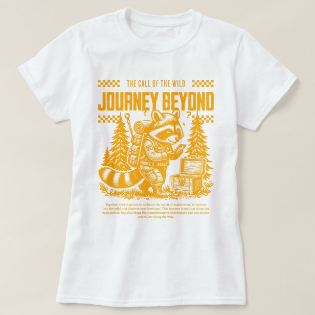 Der Ruf der wilden Reise nach hinten T-Shirt (Design vorne)