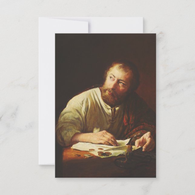 Der Ruf des Apostels Matthew Dankeskarte (Vorderseite)