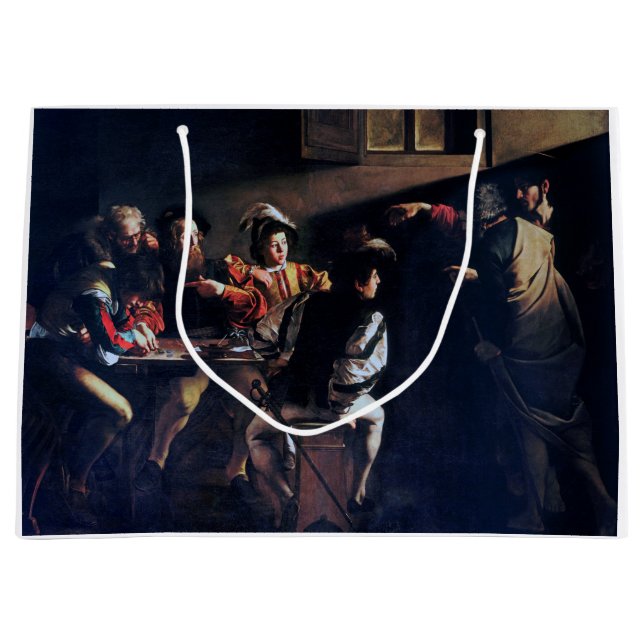 Der Ruf des heiligen Matthew, Caravaggio Große Geschenktüte (Vorderseite)