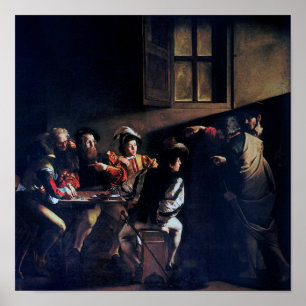 Der Ruf des heiligen Matthew, Caravaggio Poster