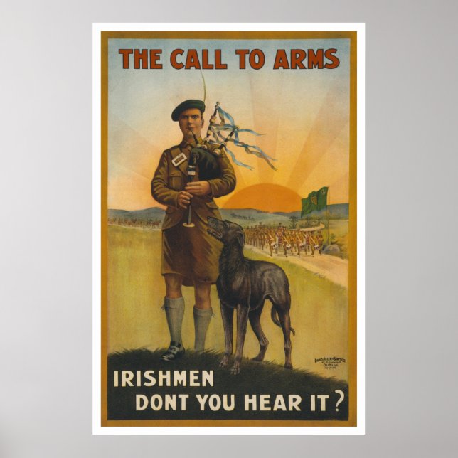 Der Ruf nach Waffen, der irische Weltkrieg Poster (Vorne)