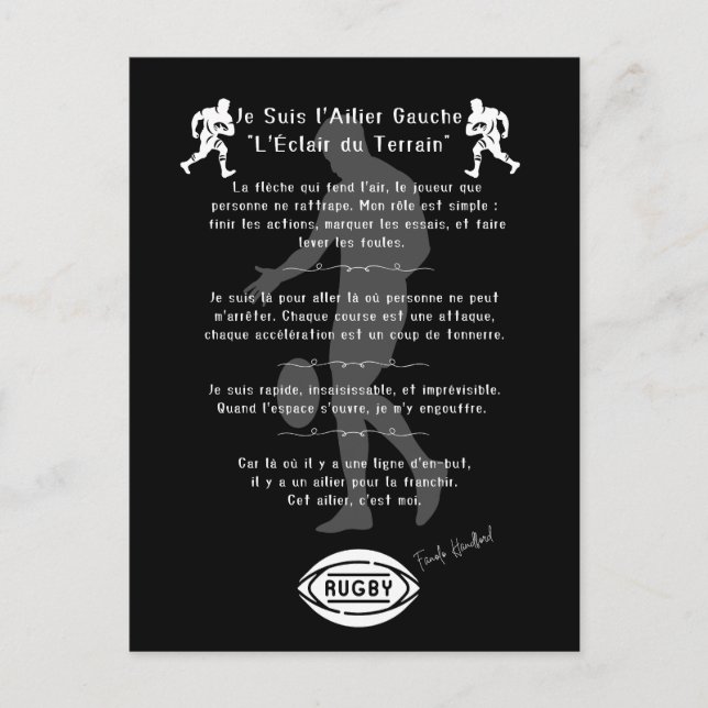 Der Rugby-Affe Postkarte (Vorderseite)