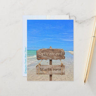 Der Ruhestand beginnt hier! Sanibel Island Beach Postkarte