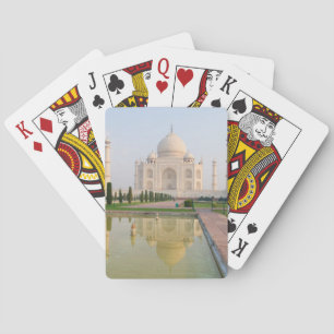 Der ruhige friedliche Taj Mahal bei Sonnenaufgang Spielkarten
