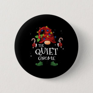 Der ruhige Gnom-Buffalo-Karo-Christbaumschmuck Button