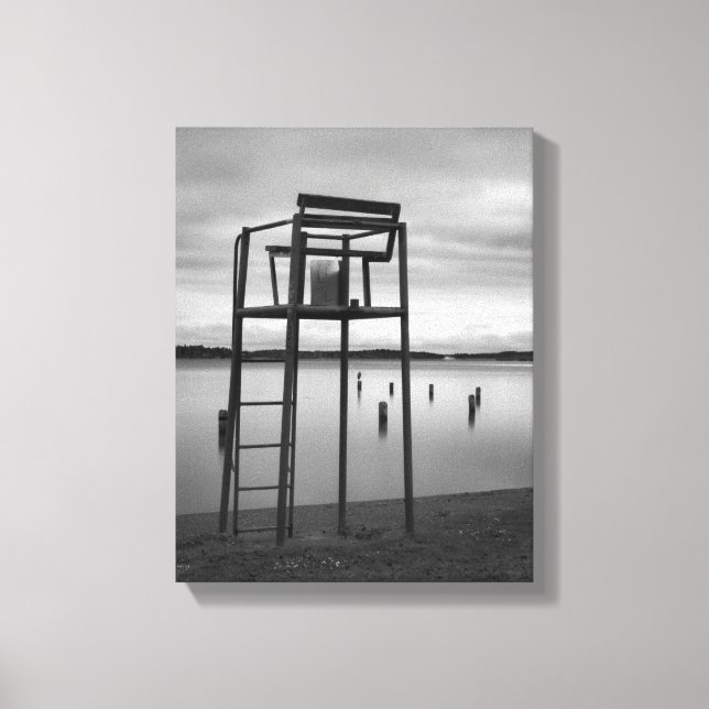 Der ruhige Morgen am Strand Leinwanddruck (Vorderseite)