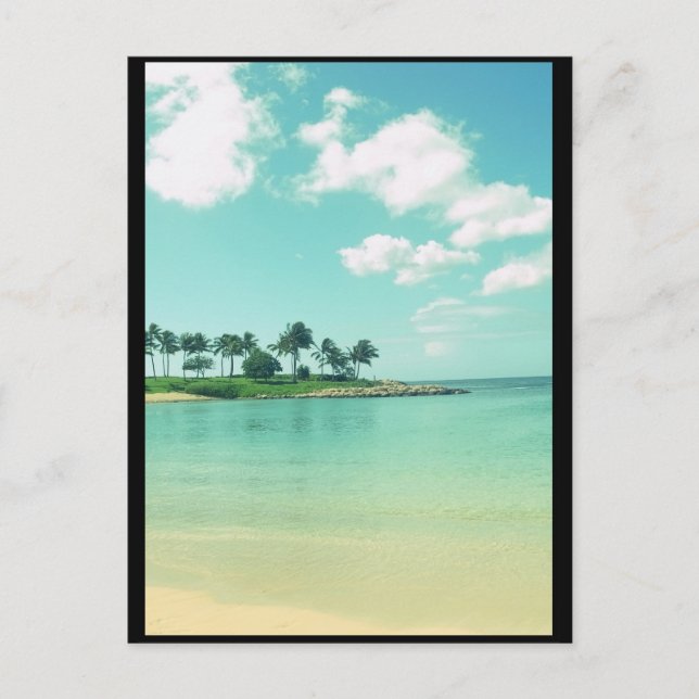 Der ruhige Strand von Serene Turquoise in Hawaii Postkarte (Vorderseite)
