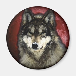 Der ruhige Wolf Magnet