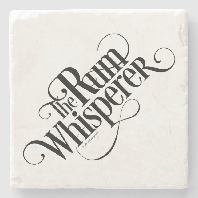 Der Rum Whisperer Steinuntersetzer (Vorderseite)