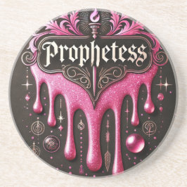 Der runde Sandstein-Untersetzer der Prophetin: Fet Getränkeuntersetzer