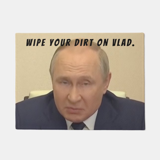 Der russische Präsident Ukraine Invader Wladimir P Fußmatte (Vorderseite)