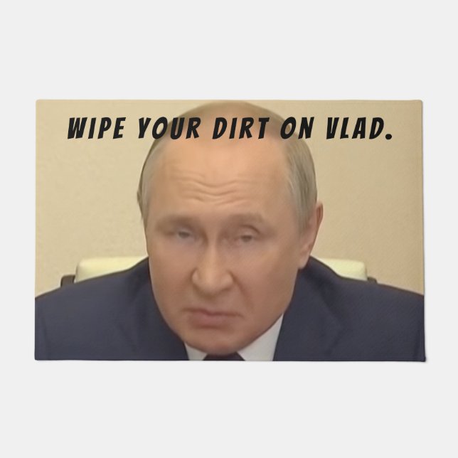Der russische Präsident Ukraine Invader Wladimir P Fußmatte (Vorderseite)