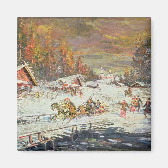 Der russische Winter 1900-10 Magnet (Vorne)