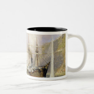 Der russische Zerstörer 'Shutka Zweifarbige Tasse