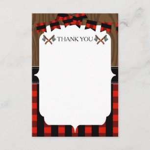 Der rustikale Holzfäller danken Ihnen zu kardieren Dankeskarte