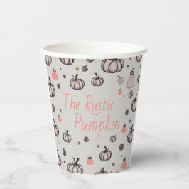 Der rustikale Kürbis Pappbecher