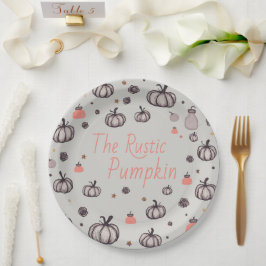 Der rustikale Kürbis Pappteller