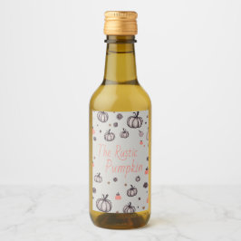 Der rustikale Kürbis Weinetikett