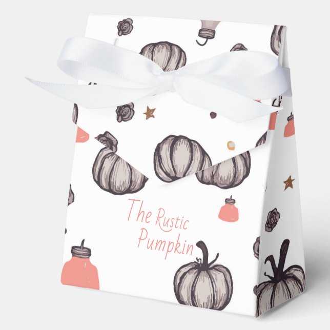 Der rustikale Kürbis (weiß) Geschenkschachtel (Vorderseite)
