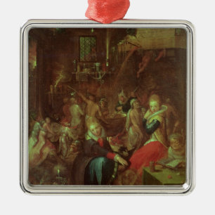 Der Sabbat der Hexen, 1606 Silbernes Ornament