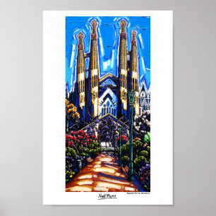 Der Sagrada Familia, Barcelona-Plakat Poster