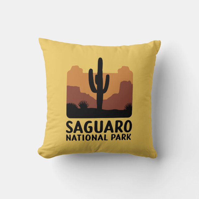 Der Saguaro Cactus Kissen (Vorderseite)