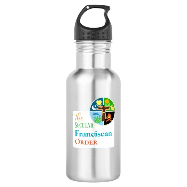 Der Säkularfranziskanerorden  Edelstahlflasche (Vorderseite)