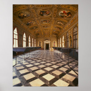 Der Sala Dorata, errichtet 1537-88 (Foto) Poster